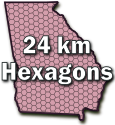 Georgia 24 km Hexagon EOs by clicking on map